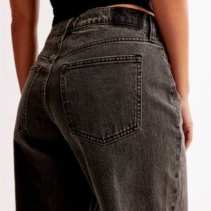 Abercrombie & Fitch Charcoal Curve Love Jeans